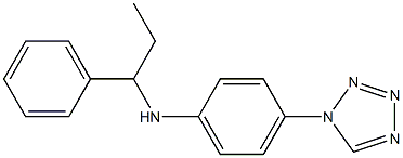 N-(1-phenylpropyl)-4-(1H-1,2,3,4-tetrazol-1-yl)aniline Struktur