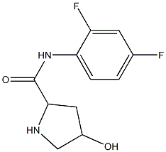 N-(2,4-difluorophenyl)-4-hydroxypyrrolidine-2-carboxamide Struktur