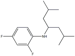 N-(2,6-dimethylheptan-4-yl)-2,4-difluoroaniline Struktur