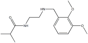 N-(2-{[(2,3-dimethoxyphenyl)methyl]amino}ethyl)-2-methylpropanamide Struktur