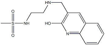 N-(2-{[(2-hydroxyquinolin-3-yl)methyl]amino}ethyl)methanesulfonamide Struktur