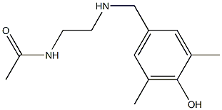 N-(2-{[(4-hydroxy-3,5-dimethylphenyl)methyl]amino}ethyl)acetamide Struktur