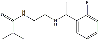 N-(2-{[1-(2-fluorophenyl)ethyl]amino}ethyl)-2-methylpropanamide Struktur