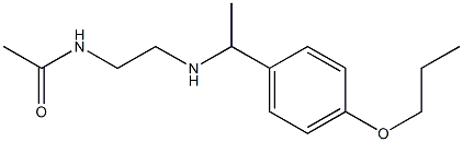 N-(2-{[1-(4-propoxyphenyl)ethyl]amino}ethyl)acetamide Struktur