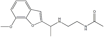 N-(2-{[1-(7-methoxy-1-benzofuran-2-yl)ethyl]amino}ethyl)acetamide Struktur