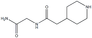 N-(2-amino-2-oxoethyl)-2-piperidin-4-ylacetamide Struktur