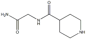 N-(2-amino-2-oxoethyl)piperidine-4-carboxamide Struktur