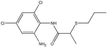 N-(2-amino-4,6-dichlorophenyl)-2-(propylsulfanyl)propanamide Struktur