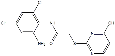 N-(2-amino-4,6-dichlorophenyl)-2-[(4-hydroxypyrimidin-2-yl)sulfanyl]acetamide Struktur