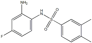 N-(2-amino-4-fluorophenyl)-3,4-dimethylbenzene-1-sulfonamide Struktur