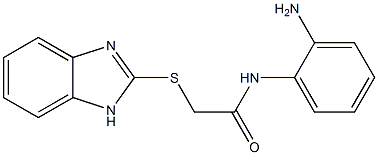 N-(2-aminophenyl)-2-(1H-1,3-benzodiazol-2-ylsulfanyl)acetamide Struktur