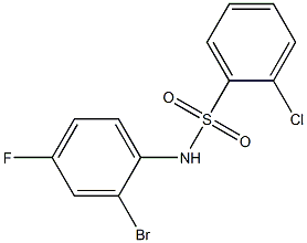 N-(2-bromo-4-fluorophenyl)-2-chlorobenzene-1-sulfonamide Struktur