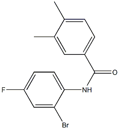 N-(2-bromo-4-fluorophenyl)-3,4-dimethylbenzamide Struktur