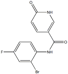 N-(2-bromo-4-fluorophenyl)-6-oxo-1,6-dihydropyridine-3-carboxamide Struktur