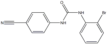 N-(2-bromophenyl)-N'-(4-cyanophenyl)urea Struktur