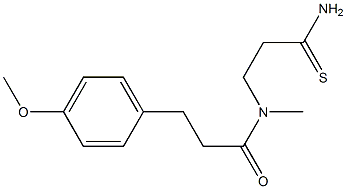 N-(2-carbamothioylethyl)-3-(4-methoxyphenyl)-N-methylpropanamide Struktur