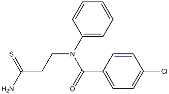 N-(2-carbamothioylethyl)-4-chloro-N-phenylbenzamide Struktur