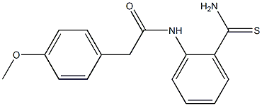 N-(2-carbamothioylphenyl)-2-(4-methoxyphenyl)acetamide Struktur