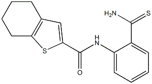 N-(2-carbamothioylphenyl)-4,5,6,7-tetrahydro-1-benzothiophene-2-carboxamide Struktur