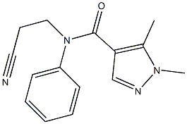 N-(2-cyanoethyl)-1,5-dimethyl-N-phenyl-1H-pyrazole-4-carboxamide Struktur