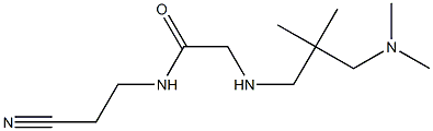 N-(2-cyanoethyl)-2-({2-[(dimethylamino)methyl]-2-methylpropyl}amino)acetamide Struktur