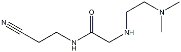 N-(2-cyanoethyl)-2-{[2-(dimethylamino)ethyl]amino}acetamide Struktur