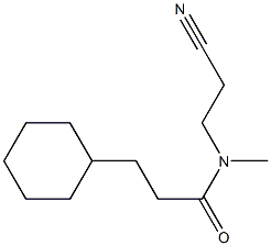 N-(2-cyanoethyl)-3-cyclohexyl-N-methylpropanamide Struktur