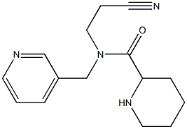 N-(2-cyanoethyl)-N-(pyridin-3-ylmethyl)piperidine-2-carboxamide Struktur