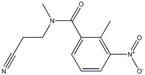 N-(2-cyanoethyl)-N,2-dimethyl-3-nitrobenzamide Struktur