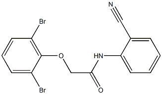 N-(2-cyanophenyl)-2-(2,6-dibromophenoxy)acetamide Struktur