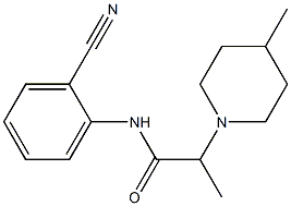 N-(2-cyanophenyl)-2-(4-methylpiperidin-1-yl)propanamide Struktur