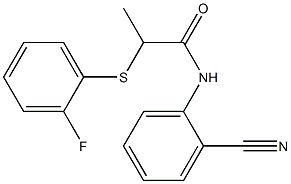 N-(2-cyanophenyl)-2-[(2-fluorophenyl)sulfanyl]propanamide Struktur