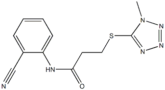 N-(2-cyanophenyl)-3-[(1-methyl-1H-1,2,3,4-tetrazol-5-yl)sulfanyl]propanamide Struktur