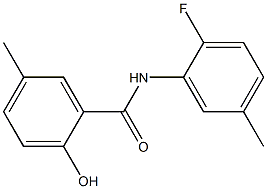 N-(2-fluoro-5-methylphenyl)-2-hydroxy-5-methylbenzamide Struktur