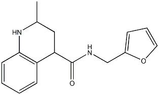 N-(2-furylmethyl)-2-methyl-1,2,3,4-tetrahydroquinoline-4-carboxamide Struktur