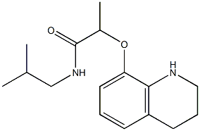 N-(2-methylpropyl)-2-(1,2,3,4-tetrahydroquinolin-8-yloxy)propanamide Struktur