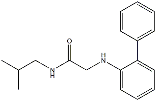 N-(2-methylpropyl)-2-[(2-phenylphenyl)amino]acetamide Struktur