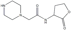 N-(2-oxooxolan-3-yl)-2-(piperazin-1-yl)acetamide Struktur