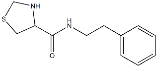 N-(2-phenylethyl)-1,3-thiazolidine-4-carboxamide Struktur