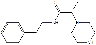 N-(2-phenylethyl)-2-(piperazin-1-yl)propanamide Struktur