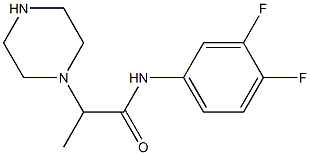 N-(3,4-difluorophenyl)-2-(piperazin-1-yl)propanamide Struktur