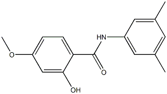 N-(3,5-dimethylphenyl)-2-hydroxy-4-methoxybenzamide Struktur