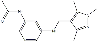 N-(3-{[(1,3,5-trimethyl-1H-pyrazol-4-yl)methyl]amino}phenyl)acetamide Struktur