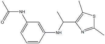 N-(3-{[1-(2,5-dimethyl-1,3-thiazol-4-yl)ethyl]amino}phenyl)acetamide Struktur