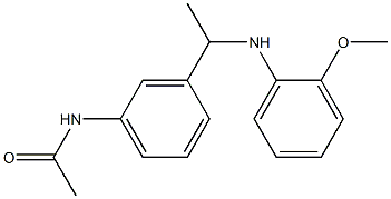 N-(3-{1-[(2-methoxyphenyl)amino]ethyl}phenyl)acetamide Struktur