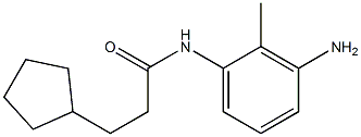 N-(3-amino-2-methylphenyl)-3-cyclopentylpropanamide Struktur