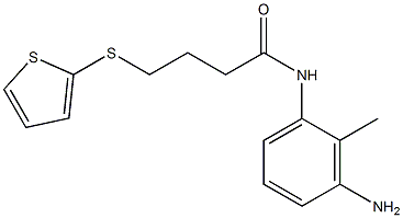 N-(3-amino-2-methylphenyl)-4-(thiophen-2-ylsulfanyl)butanamide Struktur