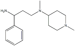 N-(3-amino-3-phenylpropyl)-N,1-dimethylpiperidin-4-amine Struktur