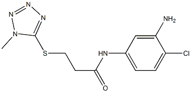 N-(3-amino-4-chlorophenyl)-3-[(1-methyl-1H-1,2,3,4-tetrazol-5-yl)sulfanyl]propanamide Struktur