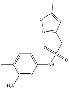 N-(3-amino-4-methylphenyl)-1-(5-methyl-1,2-oxazol-3-yl)methanesulfonamide Struktur